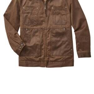 NEW MADISON CREEK OUTFITTERS men's chore concealed carry twill coat in brown